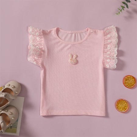 

Huilaibazo Baby Girl Clothes Cotton Round Neck Casual Comfy Pullover