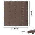 thumbnail image 4 of IVV 44 Pack Plastic Interlocking Deck Tiles, 11.8"11.8" Waterproof Patio Flooring, Outdoor All-Weather Decking Tiles for Balcony, Poolside, Backyard, Bathroom (Light Coffee), 4 of 10