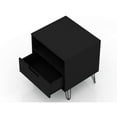 thumbnail image 3 of Rockefeller 1.0 Mid-Century- Modern Nightstand with 1-Drawer in Black, 3 of 5