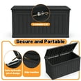 thumbnail image 3 of 230 Gallon XXL Outdoor Storage Deck Box for Patio Furniture, Outdoor Cushions, Garden Tools & Sports Equipment, Waterproof Resin, Lockable, Durable Double-Wall Construction, Black, 3 of 8