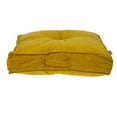 thumbnail image 5 of Parkland Collection Alena 24x24" Solid Cotton Floor Pillow in Yellow, 5 of 6