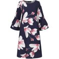 thumbnail image 4 of Lilgiuy Women Loose Summer Casual Flare Sleeve O-Neck Printing Mini Dress, 4 of 6