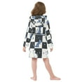 thumbnail image 7 of FORMRS Niños Bathrobe Unisex Hooded Robe Soft Plush Pajamas Sleepwear, Size 10-12T, Blue Cat Stars, 7 of 7
