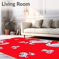 thumbnail image 2 of ODIKA 5x7 Machine Washable Non-Slip Area Rug, Abstract Cloud Formation Design with Mist Effects High Traffic Rug with Pad, Red, 657161, 2 of 8