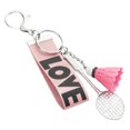 thumbnail image 2 of Esquirla Mini Badminton Keychain Metal Keyring Sport Key Chains Key Holder Decoration Pink, 2 of 8
