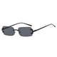 thumbnail image 2 of 2 pares de gafas de sol de estilo montura, gafas para adultos, gafas de sol rectangulares para viajar, accesorios para fotos, gafas Y2K Negro y marrón Sunnimix Gafas de sol sin montura, 2 of 8