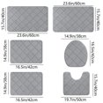 thumbnail image 3 of PPgejGEK Foam Bath Mat 6 Set Whole Room Bathroom Rugs for 6 Pcs Toilet Mats Universal Soft Comfortable Water Absorption Non Slip Thick Machine Washable Easy Dry Clearance, 3 of 7