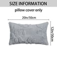 thumbnail image 7 of Unique Bargains Pack of 2 Leaf Jacquard Plush Pillow Covers for Bedroom 20" x 12" Grey, 7 of 7