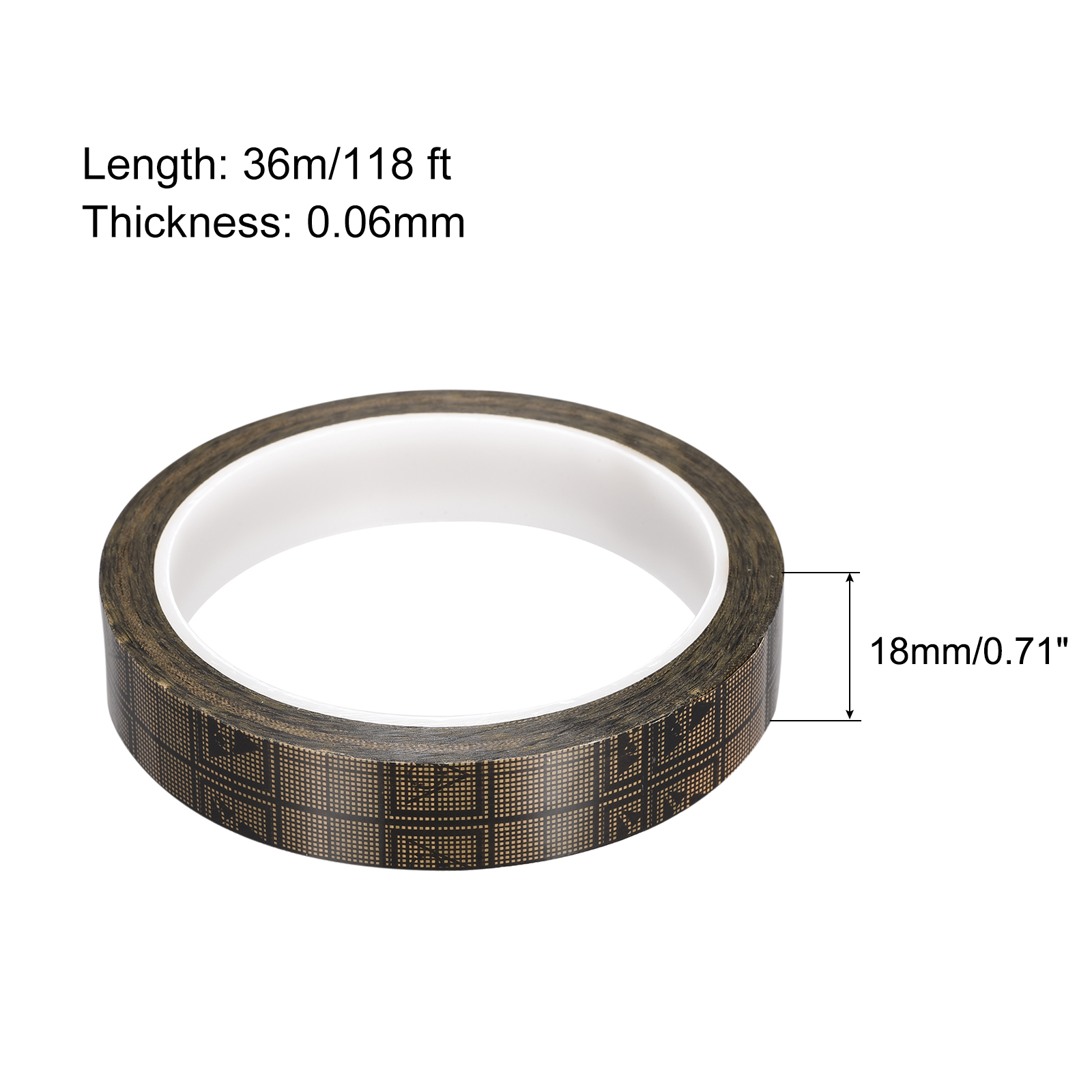Unique Bargains Conductive Grid Tape for Electronics Parts and Components Brown 0.71"