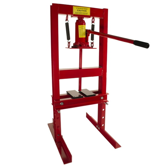 Dragway Tools 6-Ton Hydraulic Shop Press Benchtop with Plates H Frame Jack Stand