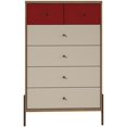 thumbnail image 3 of Manhattan Comfort Joy 6 Tiroirs en Rouge et Blanc Cassé, 3 of 11