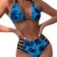 thumbnail image 1 of Womens Sexy Halter Neck Bikinis Set Sexy Straps Swimsuits High Cut Thong Knotting Swimwear Low Waist Lacing Bikinis Suit Yellow L, 1 of 4