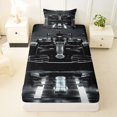 thumbnail image 3 of Manfei Race Car Twin Sheets,Speed Games Pattern Bedding,Black,3 Pieces,1 Fitted Sheet and 1 Pillowcase, 3 of 6