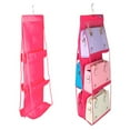 thumbnail image 2 of 6 Pocket Clear Purse Handbags Organizer Door Closet Shelf Hanging Storage Bag, 2 of 9