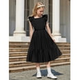 thumbnail image 2 of Arshiner Tween Girl Summer Dresses Easter Graduation Tie Back Flutter Sleeve Maxi Dress, 2 of 6
