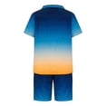 thumbnail image 5 of Stamzod Men's Pajama Sets Short Sleeve Gradient Satin Sleepwear Button Down Pockets Loungewear Soft Lightweight Mens Outfits 2 Piece, 5 of 5