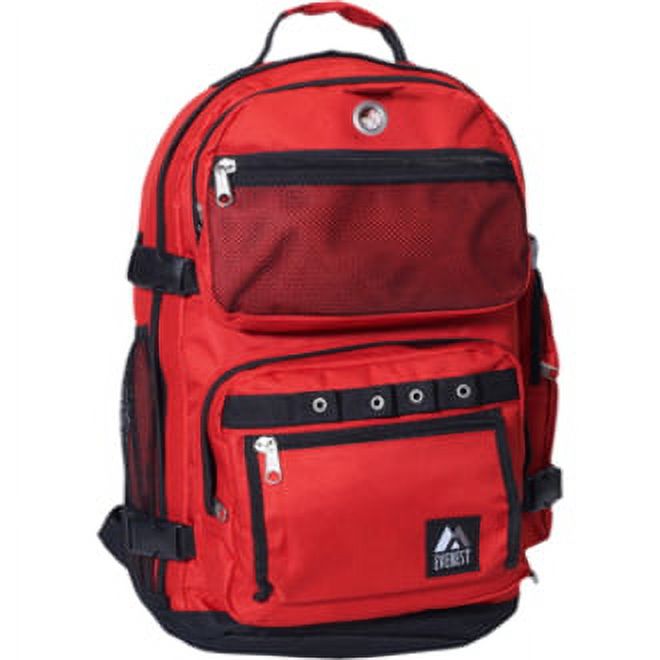 Everest Unisex Oversize Deluxe Backpack Red Black - image 2 of 4