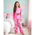 thumbnail image 3 of Girls Pajamas Pjs Set Kids Long Sleeve and Pants Jammies Casual Girls Sleepwear Lounge Clothes Big Kid Size 7-16, 3 of 5