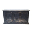 thumbnail image 3 of Benjara Miy Sideboard Buffet Cabinet- 3 Door- Antique Black Pine Wood 65 Inch, 3 of 17