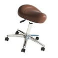 thumbnail image 3 of Taburete tipo silla de montar, silla de trabajo multiusos, ajustable, ergonómico, para salón de uñas y belleza, PU, ​​para hogar, pubs, cafeterías, of Marrón, 3 of 8