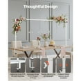 thumbnail image 4 of KFFKFF Adjustable Over-The-Table Rod Stand with Clamps, 13"-42'' Height & 28"-98" Length, Metal Table Arch Frame for Event Decorations, White, 4 of 9
