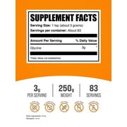 BulkSupplements Glycine Powder, 250 Grams (8.8 oz)