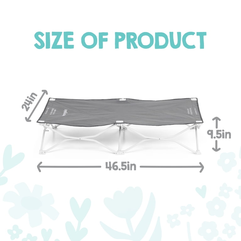 Regalo My Cot Portable Toddler Bed, Gray photo 4