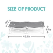 Regalo My Cot Portable Toddler Bed, Lightweight Foldable Travel Bed for Kids, Gray/White Legs