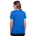 thumbnail image 2 of Devon & Jones Ladies' V-Neck Polo XS French BLU/WHT, 2 of 3