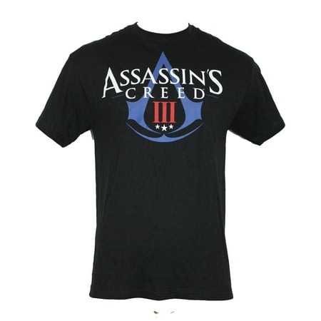 Assassin's Creed III 3 Mens T-Shirt - Blue & Red Game Crest
