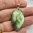 thumbnail image 2 of Labradorite 14K Gold Filled Drop Pendant | 2 1/4" Long | Golden |, 2 of 11