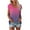 Hot Pink, variant on Giftesty Womens Blouses and Tops Women's Fashion Comfortable Casual V-Neck Short Sleeve Print Top Blouse