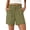 Green, variant on Summer Shorts for Women Cotton Linen Wide Leg High Waisted Shorts Drawstring Casual Beach Shorts with Pockets