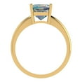 thumbnail image 4 of 2 ct Asscher Cut Blue Moissanite Solitaire 18K Yellow Gold Womens Engagement Ring, 4 of 5