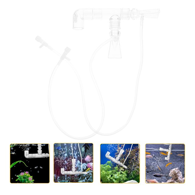 WEUVEB Fish Tank Tube Transparente Para Oxigenación Con De Doble Para Acuario