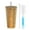 Golden, variant on Taolixe Glitter Tumbler with Brush Rhinestones Studded Tumbler Stainless Steel Insulated Bottle Sparkling Thermal Cup Birthday Gifts for Mom Wife - Clearance Thermal Flask