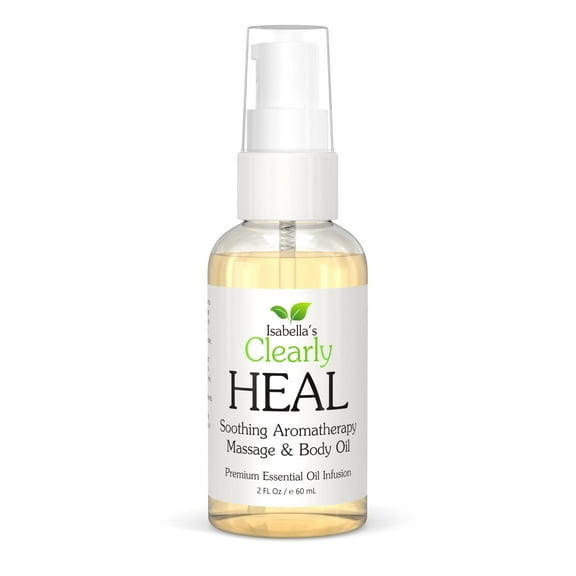 HEAL Aromatherapy Massage and Body Oil Moisturizer, Therapeutic Essential Oils with Almond, Myrrh, Lavender | Natural After Shower Oil for Moisturizing, Couples, Massage Therapy, Bath, Spa (2 Oz)