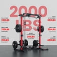 thumbnail image 4 of Forgemus Smith Machine Home Gym, 2000LBS Power Rack Cage with Cable Crossover for Full Body Workout, 4 of 11