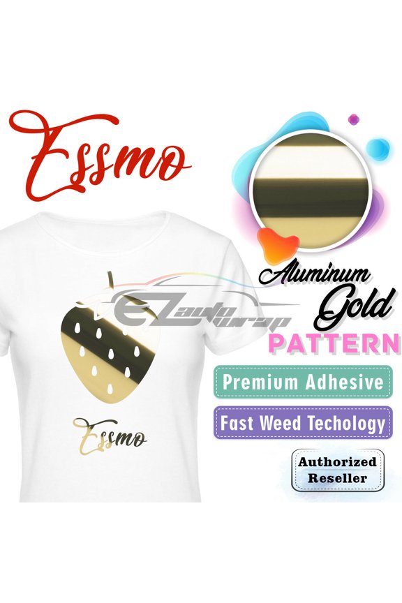 ™ Gold Aluminum Heat Transfer Vinyl HTV T-Shirt 20" Iron On Heat Press SP01 20"x12"