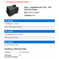 thumbnail image 2 of Relay - Compatible with 1993 - 1997 Chevy Camaro 1994 1995 1996, 2 of 2