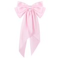 thumbnail image 1 of LinYooLi Grand Nœud Léopard pour Cheveux, Pince à Cheveux en Satin Soyeux, Ruban Barrette Long Queue de Cheval pour Femmes Filles Accessoires Cheveux, Marron, 1 of 7