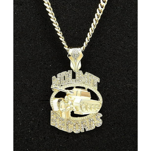 Hip Hop Rapper Style Jewelry Gold Plated Cubic Zirconia No Limit