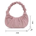 thumbnail image 2 of Bolsos de hombro de ante de otoño e invierno para mujer bolsos de mano plisados ​​de viaje bolsos de bolas de masa hervida, 2 of 9