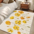 thumbnail image 4 of Area Rugs for Living Room Bedroom, Yellow Flowers 4'x6' Rug Washable Carpet Runner Indoor Outdoor, Farmhouse Botanical Watercolor Floral Non Slip Accent Floor Mats Rug for Kitchen, Office, 4 of 8