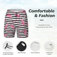 thumbnail image 4 of Kdxio Flamingos Print Men'S Swim Trunks With Compression Liner 7 Inch Inseam Quick Dry Swim Shorts, 4 of 7