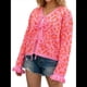 thumbnail image 3 of Suéter de Leopardo Peludo para Mujer, Cárdigan de Larga con Cordones, Tejido A Crochet, Larga Rosa Roja XL, 3 of 10