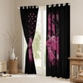 thumbnail image 4 of Homewish Retro Pink Bowknot Black Out Curtains for Girl, Western American Flag Curtains Pack of 2 (42x63 Each), Camo Abstract Ombre Bedroom Curtains, Window Curtains Home Decor, 4 of 7