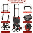 thumbnail image 3 of Arlopu 2 in 1 Foldable Hand Truck Dolly with Basket, 330LBS Capacity Folding Hand Cart Platform Cart Dolly with Retractable Handle, Rubber Wheels and 2 Elastic Ropes, 3 of 10