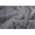 thumbnail image 4 of (3 pack) Mainstays Grey Flannel Stripe Faux Fur Throw, 50"x60", Adult/Teen, 4 of 8