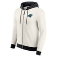 thumbnail image 2 of Men's Darius Rucker Collection by Fanatics Cream Carolina Panthers Distressed Graphics Full-Zip Hoodie, 2 of 6